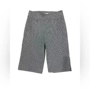Lisette Black and‎ White Gingham Pull On Stretch Bermuda Short Mid Rise US 6
